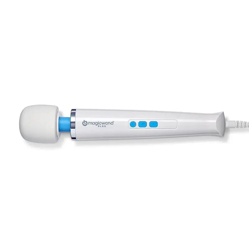 Magic Wand Plus (HV-265) met afneembaar snoer, siliconen kop en blauwe bedieningsknoppen